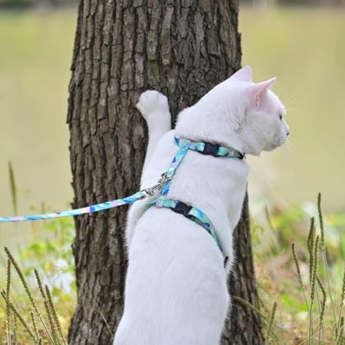 KOOLTAIL Cat Harness and Leash Set, Escape Proof Adjustable Kitten Harness for Walking Travel, Safe & Easy Control Outdoo...