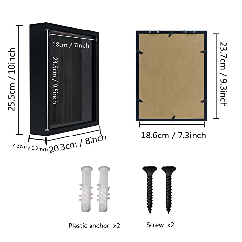 FramePro Ticket Shadow Box 8x10 Top Loading Display Case Frame with Slot on Top, Customizable DIY Sweet Gift, Movie Travel...