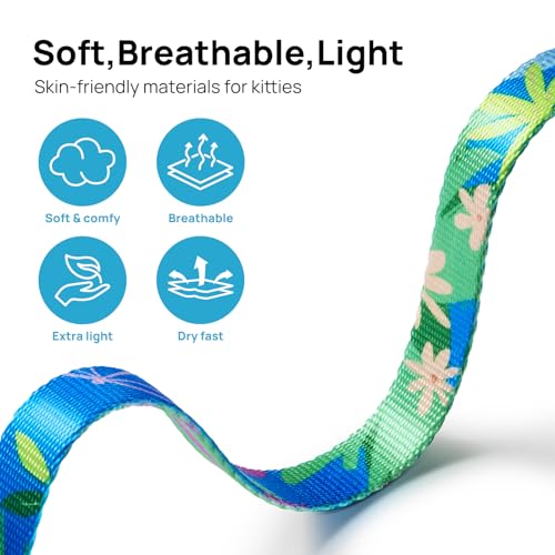 Cat Harness and Leash Set - Escape Proof Adjustable Cat Harness, Comfortable Soft Lightweight, Use Safe & Easy, Walking Tr...