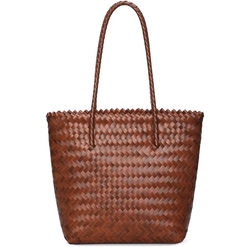 Tavaleu Straw Beach Bags for Women, Tote Handbag Shoulder Bag for Women, Beach Straw Purse Buckets Summer Fashion Hobo Bags