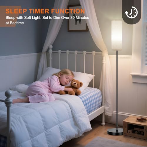 FRIDEKO HOME Floor Lamp, 9W 800LM Color Changing Smart Lamp with Music Sync, App & Remote Control, Adjustable Brightness &...
