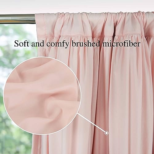 Homechoice Decor Thermal Insulated Blackout Window Curtains, 54" W x 84" L x 2 Panels, Boho Ruched Window Treatments with ...