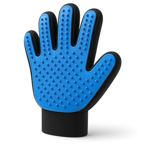 Pet Grooming Gloves for Dogs & Cats – Gentle Hair Remover, Deshedding Bath Mitt, 2-in-1 Brush & Massage, Waterproof & Wash...