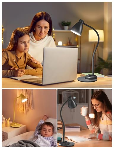 BOHON LED Desk Lamp with USB Charging Port 3 Color Modes Dimmable Reading Light Intelligent Induction Auto Dimming Task La...