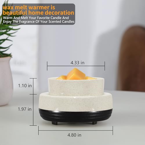 copinpin Wax Melts Warmer, Ceramic Candle Melter Melting Wax 3-in-1 Oil Burner Electric Fits Yankee Large Jar, Scented Can...