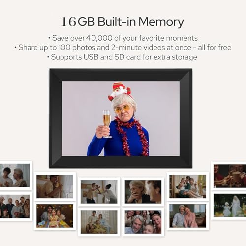 Uhale Digital Picture Frame 10.1 inch IPS Touch Screen Digital Photo Frame WiFi Enabled丨Wall Mountable丨Auto-Rotate Send Be...