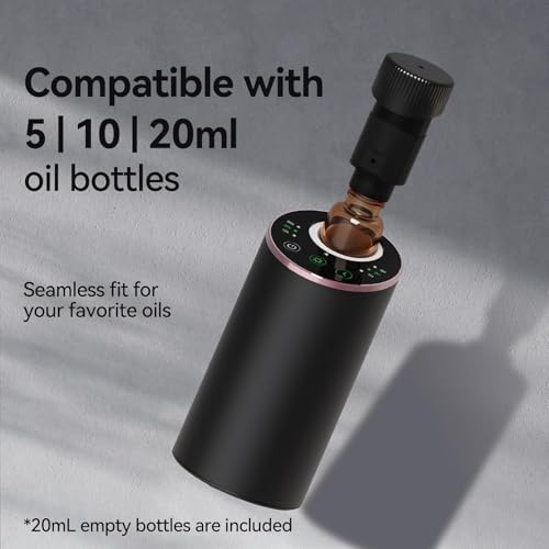Waterless Essential Oil Diffuser Aromatherapy Scent Diffusers for Home Large Room, Bedroom, Car, Office, Desk, Battery Ope...