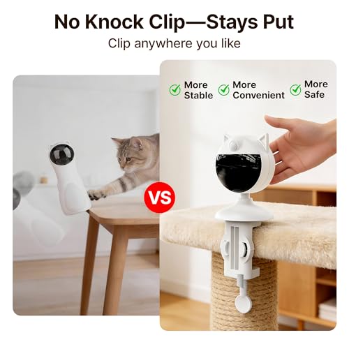 Potaroma Smart Sensor Cat Laser Toys Interactive, Motion Activated Truly Random Trjajectory, Clamp Design, Automatic Charg...