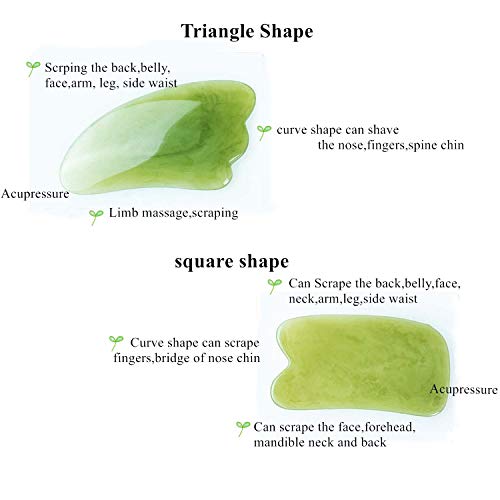 YUYONGTANG 7 Pieces Gua Sha Scraping Massage Tool,Natural Resin GuaSha Tool Massage Tools Set for Face Back and Neck Relea...