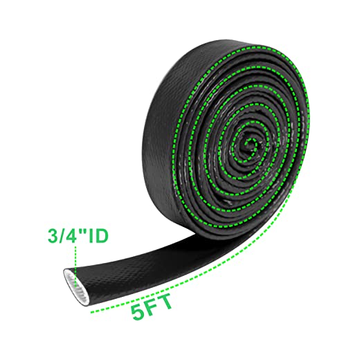 Insulation Heat Shielded Fire Thermo Armor Fire Sleeve Silicone Coated Fiberglass Heat Protection for Automotive Hose Line...