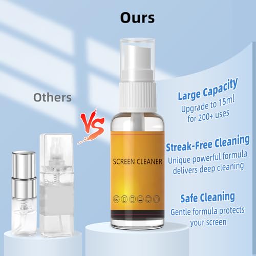 Keyboard Cleaner Laptop Cleaning Kit, All in One Keyboard Cleaning Kit with Car Screen Cleaner Spray, Retractable Detailin...