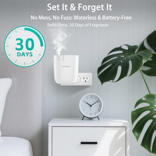 Waterless Diffuser, Plug in Diffuser for Essential Oils,Waterless Essential Oil Diffuser in Wall, Smart Bluetooth App Cont...