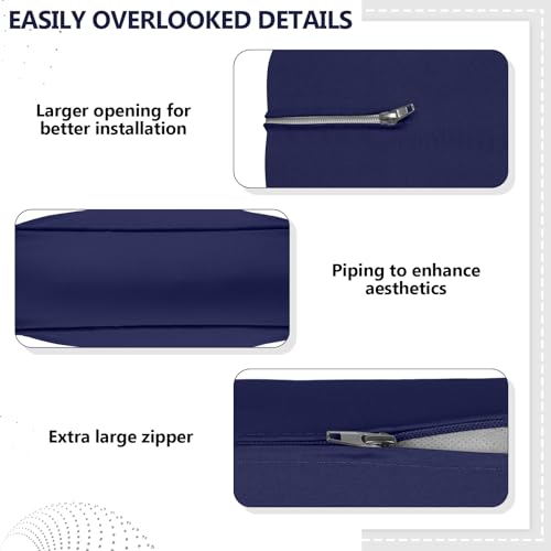 Cethytirko 14 Piece Outdoor Patio Waterproof Cushion Covers, Fits 6-Seat Wicker Rattan Sectional Couch Chair Furniture Cov...