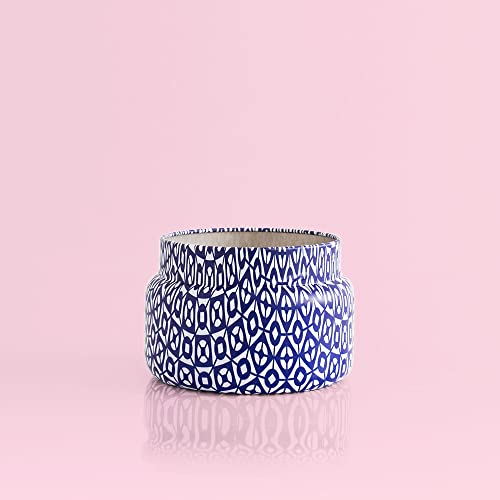 Capri Blue Printed Travel Tin Jar Candle - Luxury Tropical Scented Candles for Home - Long Lasting Soy Wax Blend - Decorat...