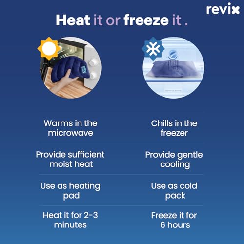 REVIX Microwavable Heating Pad for Back, Extra Large Microwave Heating Wrap for Waist, Stomach, and Shoulders, Moist Heat ...