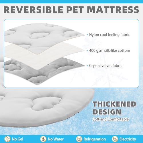 KOOLTAIL Cat Cooling Mat, Upgraded Two Sided Cooling Pad for Dogs Cats Puppy, Soft Summer Pet Sleeping Blanket Kennel to K...