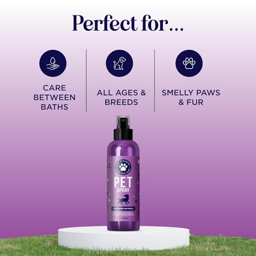 Lavender Oil Dog Deodorizing Spray - Dog Spray for Smelly Dogs and Puppies and Dog Calming Spray with Lavender Essential O...