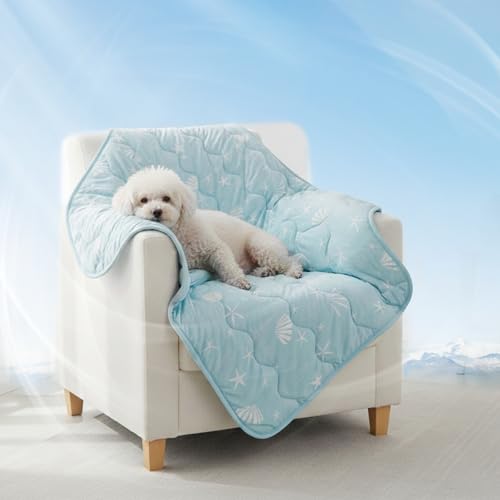 NWK Dog Cooling Blanket, Q-Max>0.345, Ice Silk Cool to Touch Material, Bed Cover, Furniture Protector Couch Sofa for Summe...