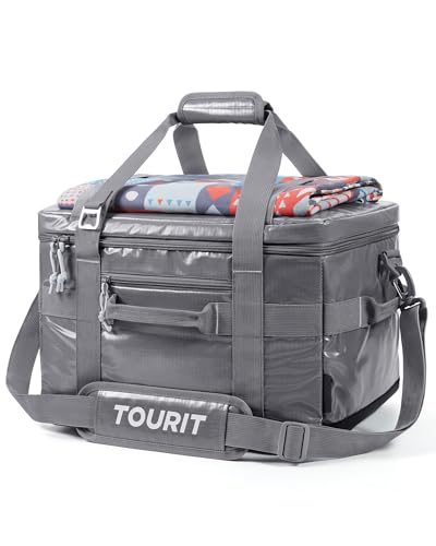 TOURIT Soft Sided Cooler Bag Insulated 48/60 Cans, Large Collapsible & Leakproof Ice Chest for Picnic, Beach, Camping, Travel