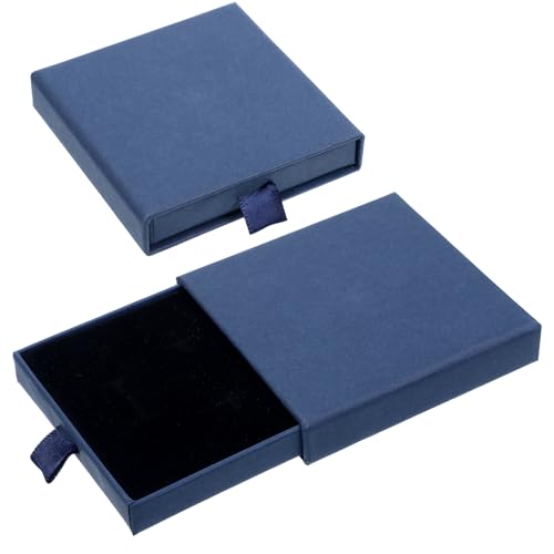 Piriuuo 2 Pack Square Bracelet Box, Cardboard Jewelry Gift Box Necklace Boxes with Lids Small Gift Boxes Pendant Storage C...