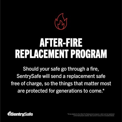 SentrySafe Fireproof Safe Box with Key Lock, Chest Safe with Carrying Handle to Secure Money, Jewelry, Documents, 0.25 Cub...