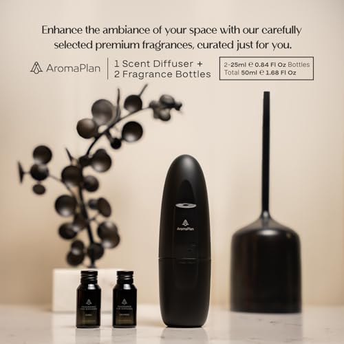 AromaPlan 5 Star Collection Plug in Diffuser (2 Fragrances Included)-Cold Air & Waterless Diffusers for Home & Office- Sil...
