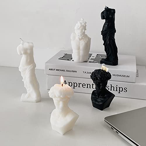 David Bust Statue Scented Candle,110G Aroma Soy Wax Greek Aesthetic Decorative Candle for Table Photo Prop Birthday Gift,P...