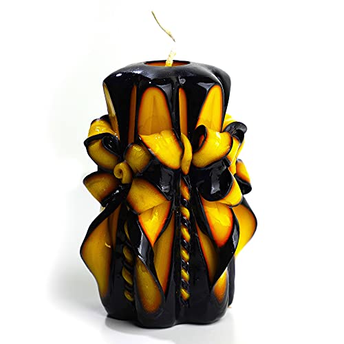 Carved Candle Artisan, Handcrafted Decorative Dipped, Home Decor, Fancy Unique Birthday Gift, New Year, Thanksgiving, Chri...