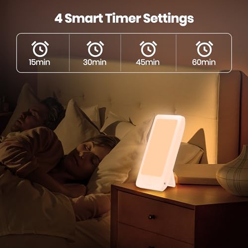 LASTAR 10,000 Lux Sun Lamp, Full Spectrum Sunlight Lamp with 4 Color Temperatures (3000K–6500K), 5 Brightness Levels, 4 Ti...