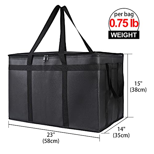 Bodaon Insulated Food Delivery Bag, XXXL Pizza Delivery Bags for Hot and Cold Food, Commercial, Large Capacity Reusable Wa...