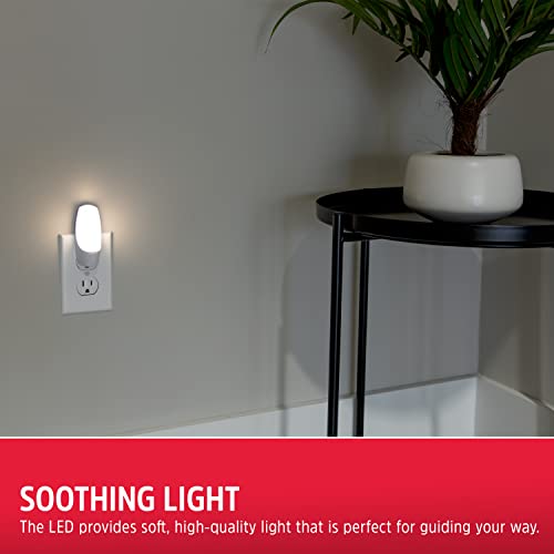 Energizer Manual On/Off LED Night Light Plug-in, Push Button, Compact, Contemporary, for Bedroom, Livingroom, Hallway, Bat...