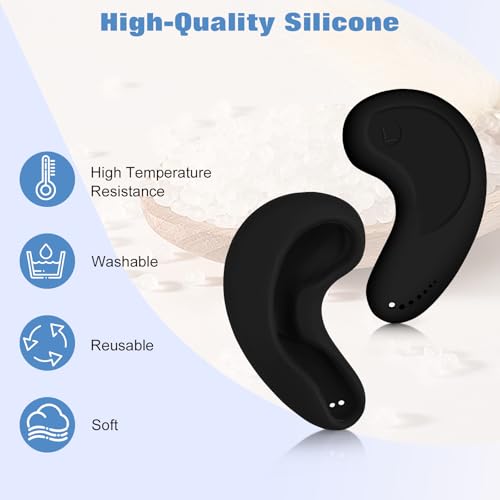 FERNIDA Ear Covers for Hair Dye Dryer Curling Flat Iron, Heat Protection Reusable Silicone Ear Protectors for Salon Home, ...