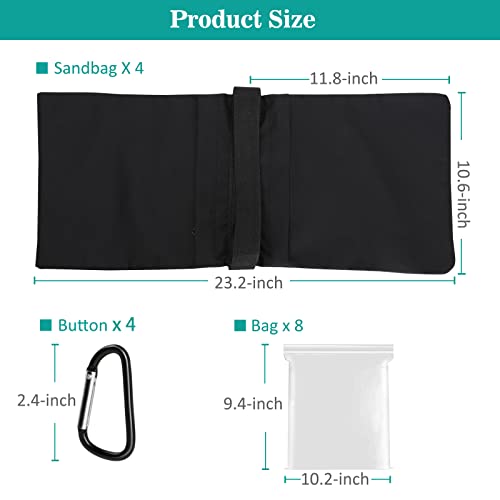 Aimosen 4 Packs Sandbags Weight Bags for Light Stand Photography Video Equipment, Heavy Duty Saddlebag for Backdrop Stand,...