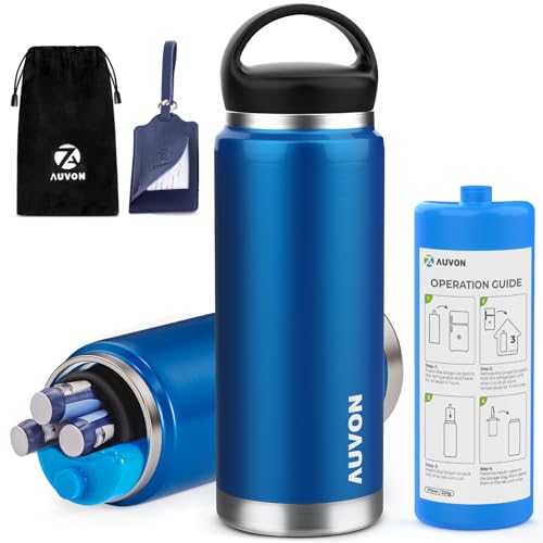 AUVON Insulin Cooler Travel Case Keeps Insulin Cool up to 44H for 3–5 Pens, Gel Ice Pack & Pouch Protect Medication from F...