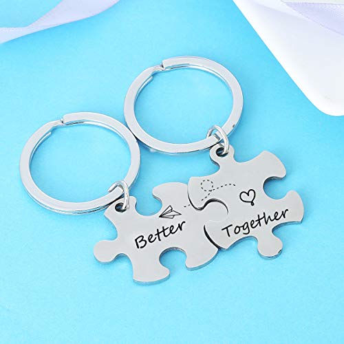 Nimteve Gifts for Couples Boyfriend Girlfriend Couples Keychains for Husband Wife Valentine's Day Gift