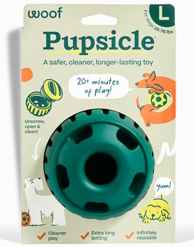 WOOF Pupsicle - Long-Lasting Interactive Dog Ball Toy to Keep Your Pup Busy and Distracted - Safe for Dogs - Low-Mess Desi...