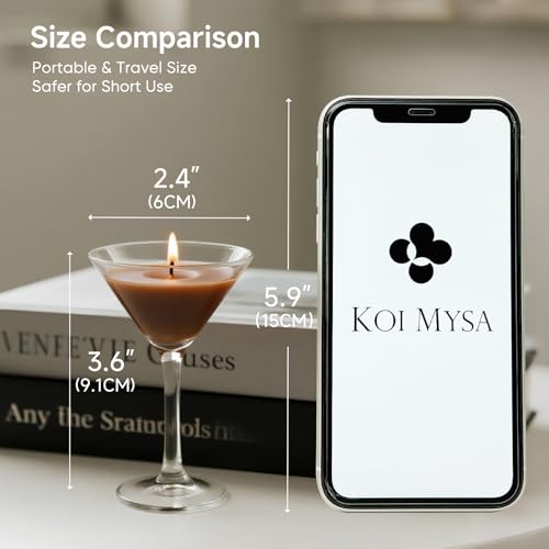 KOIMYSA Mini Espresso Martini Candle Gift Set for Women Men, Decorative Coffee Scented Soy Wax Aromatherapy Candles in Gla...
