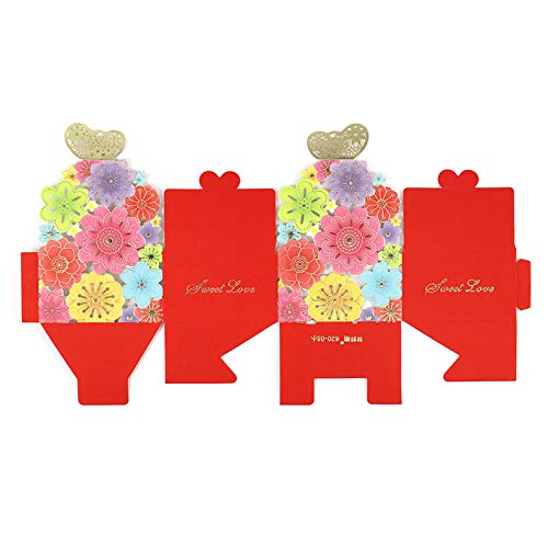 Kslong 50Pcs/Set Flower Butterfly Hollow Candy Box Cookie Gift Boxes Romantic Wedding Favors Cute Chocolate Box For Weddin...