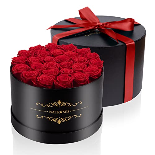 NATROSES Gifts for Her 27 Piece Forever Preserved Roses in a Box, Preserved Flowers for Delivery Birthday, Flowers Gifts f...