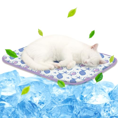 NWK Pet Cooling Mat -Q-Max>0.345 Ice Silk Cooling Mat for Dogs & Cats Portable & Washable Pet Cooling Blanket, Car Seats, ...