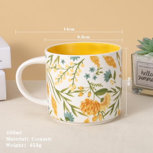Foldifyzen Birthday gifts for women, Get well soon gift baskets,care package with sunflower coffee mug,sunflower pattern g...