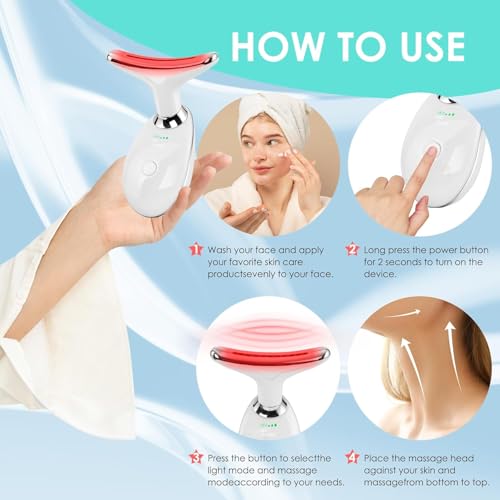 Facial Massager Face and Neck, Face 𝖲 culpting Wand Tool with 7 Color - Birthday, Christmas, Mothers Day, Valentines Day ...