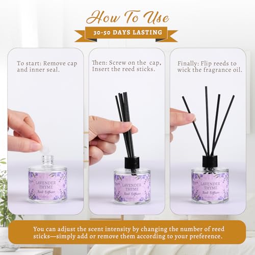Vetuslumen 6 Pack Reed Diffuser Sets, Essential Oil Reed Diffusers for Home with 24 Sticks, Long Lasting Scent, Gift Ready...