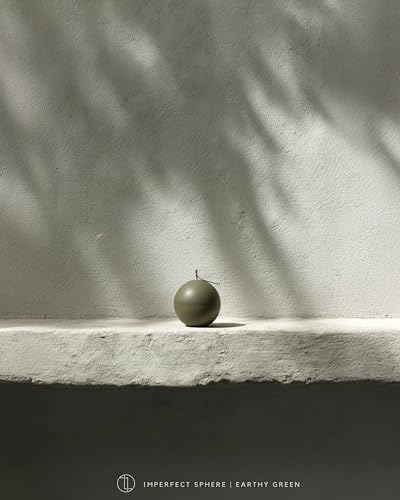 LAWA Imperfect Sphere Candle - Beautiful Handmade Pillar Scented Soy Wax Elegant Aesthetic Candle Housewarming Gift Home R...