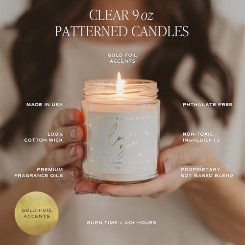 Sweet Water Decor Salt and Sea Patterned Candle – Soy Candles with Sea Salt, Citrus, Musk, Amber Aroma– 40 Hour Burn – 9oz...