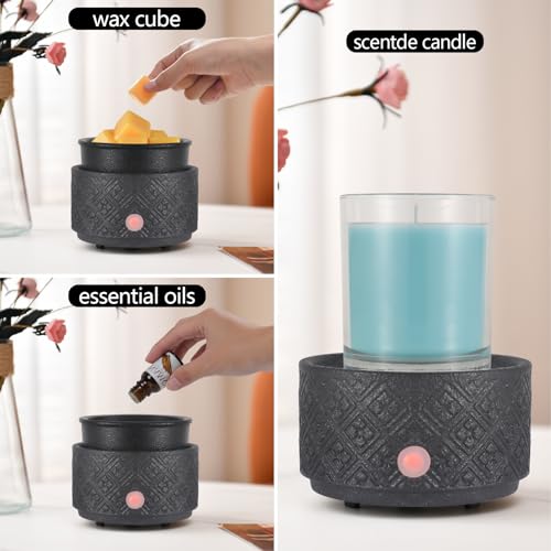 MOCOSA Wax Melt Warmer for Scented Wax,3-in-1Ceramic Wax Warmer Fragrances Candle Oils, Home Fragrance Burner,Electric Can...