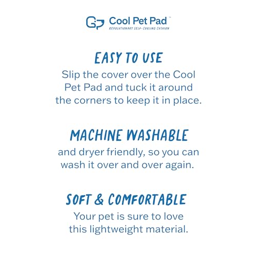 The Green Pet Shop Dog Cooling Mat Cover - Extra Small, Cloud - Protect Your Cool Pet Pad from Dirt & Damage - Machine Was...