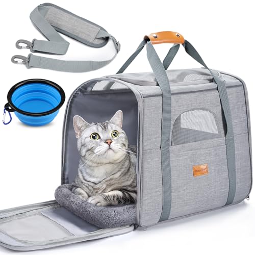Morpilot Pet Travel Carrier Bag, Soft-Sided Dog Carrier Cat Carrier Pet Carrier, for Large Cats and Medium Puppies up to 2...