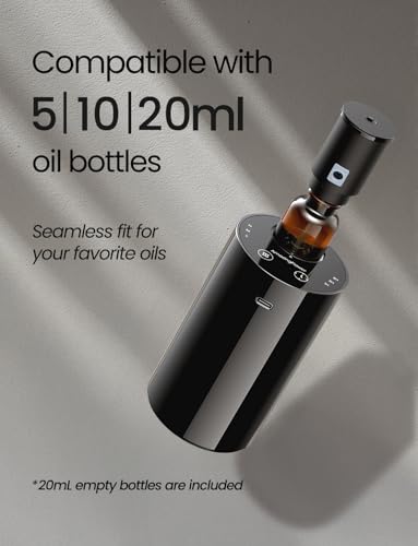 Waterless Essential Oil Diffuser Starter Kit with 30mL Hotel Fragrance Oil Inspired by Ritz-C., Battery Operated Mini Scen...