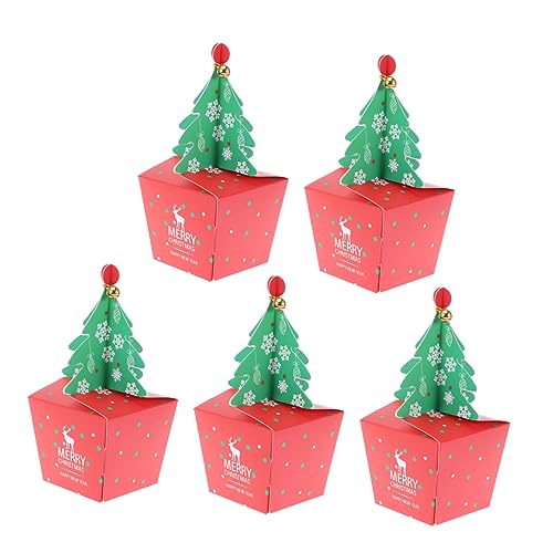 NOALED 10 Stück Weihnachts-Geschenkpapier, Mini-Weihnachts-Süßigkeitstüten, Weihnachtsgeschenkbeutel, Weihnachts-Goodie-Ba...